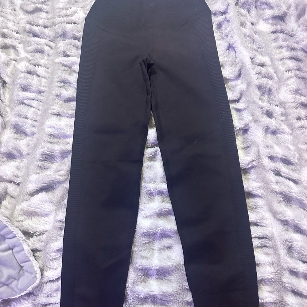 Aerie Black Ribbed Leggings